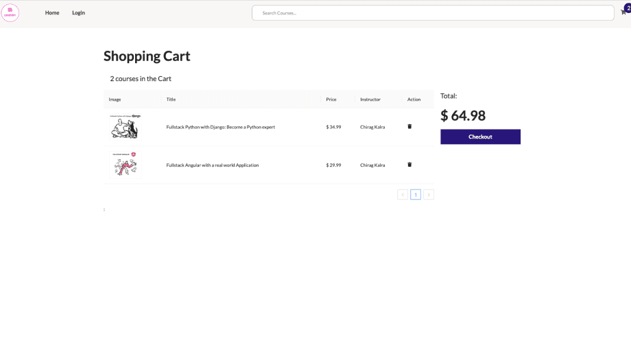 What you Will Build Image: Build a Shopping Cart