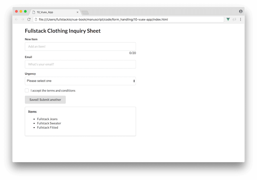 What you Will Build Image: Forms with Validations