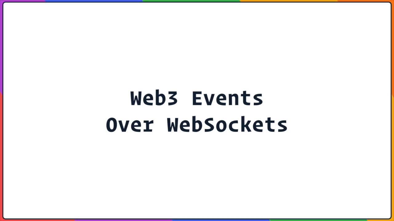 Using Websockets with Web3