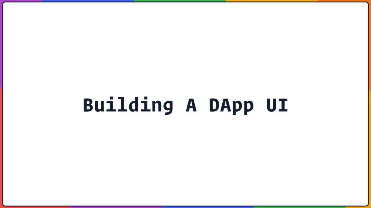 Building a DApp UI