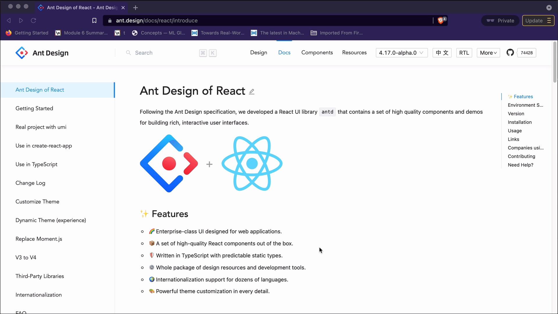 Installing Ant Design
