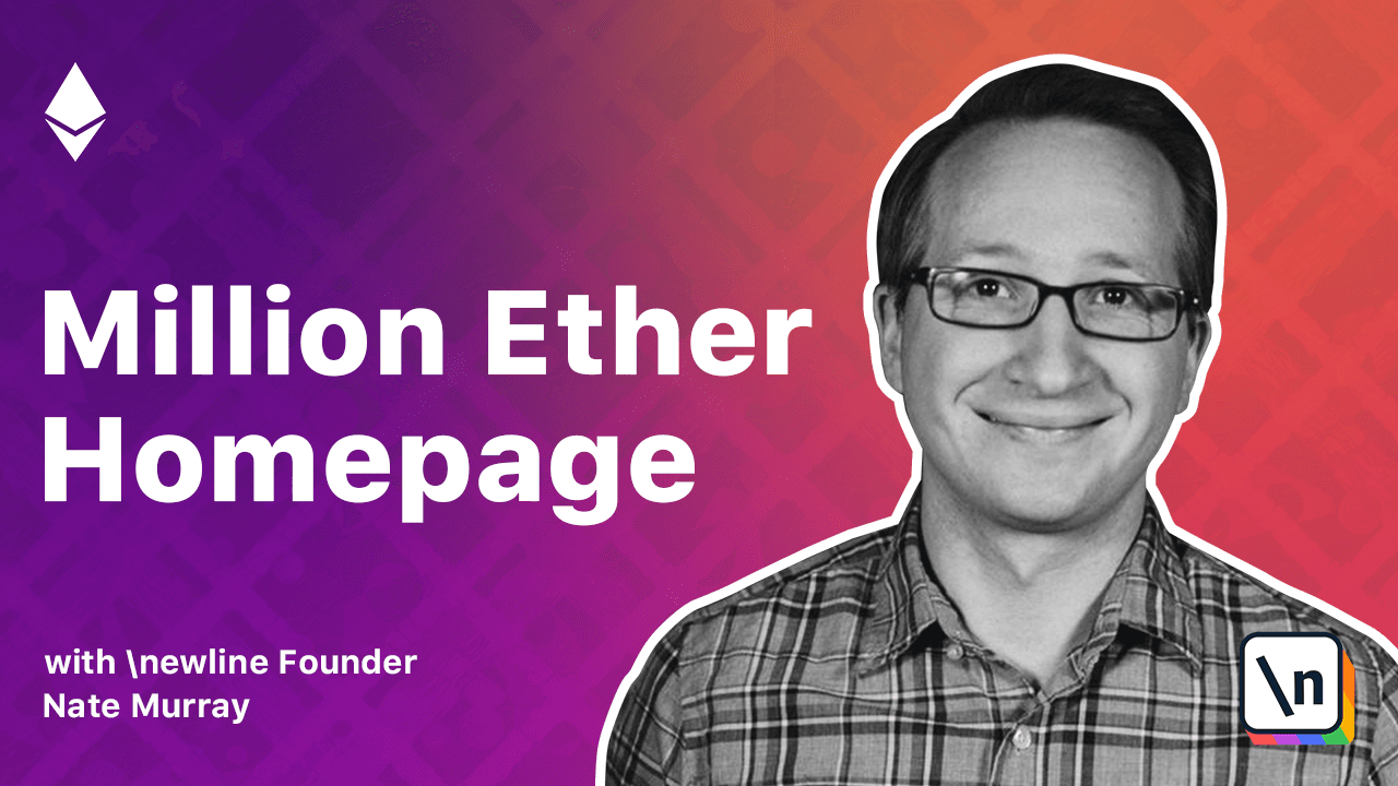 Course Thumbnail of Million Ether Homepage.