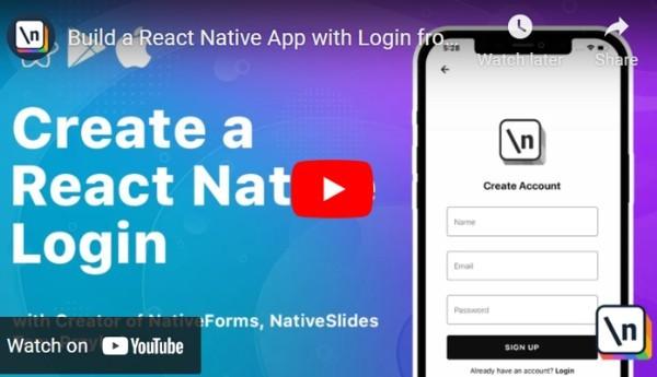 Thumbnail Image of Tutorial Create a React Native Login