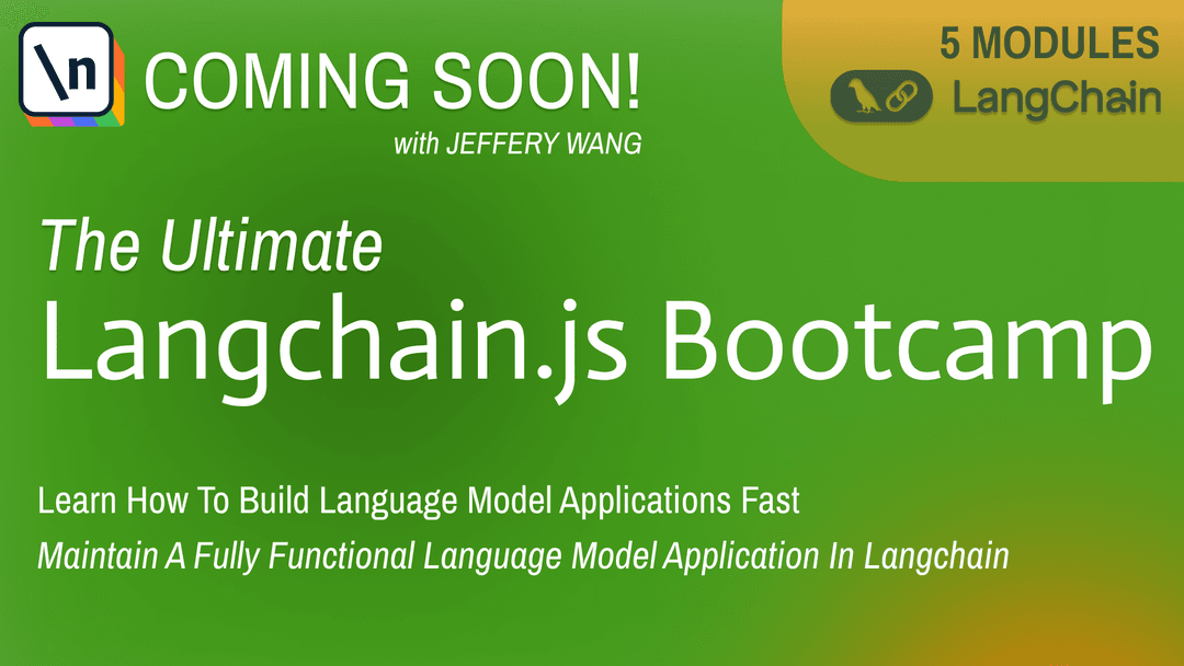 Course Thumbnail of Langchain.js Bootcamp.