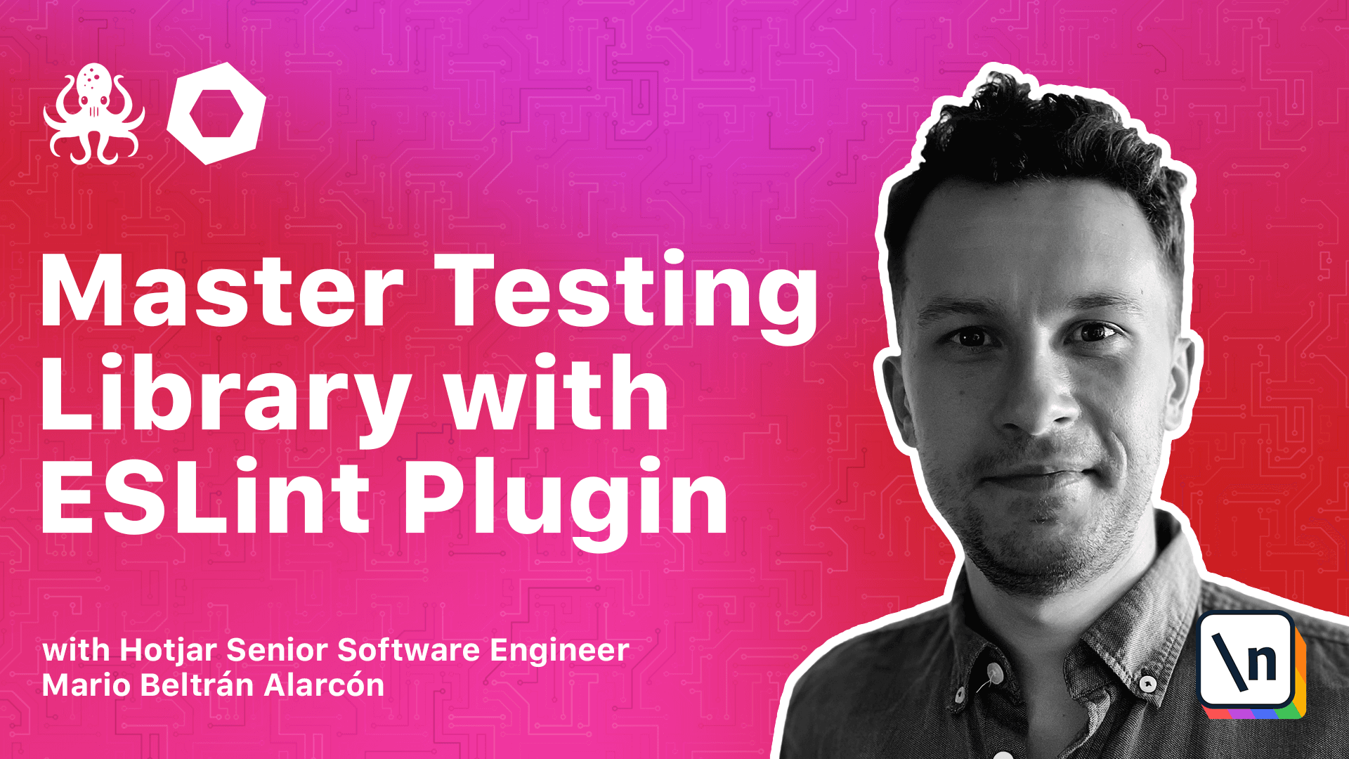 Thumbnail for the \newline course Master Testing Library with ESLint Plugin