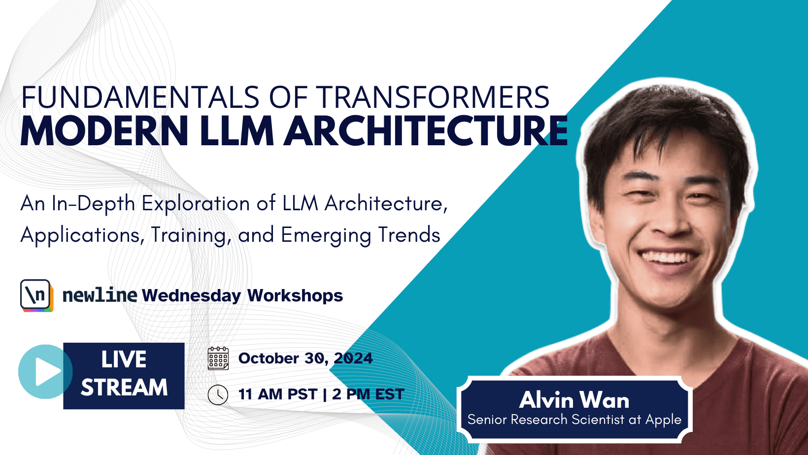 Thumbnail for the \newline course Fundamentals of transformers - Live Workshop